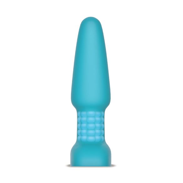 b-Vibe - vibrador anal com esferas rotativas recarregável - azul turquesa