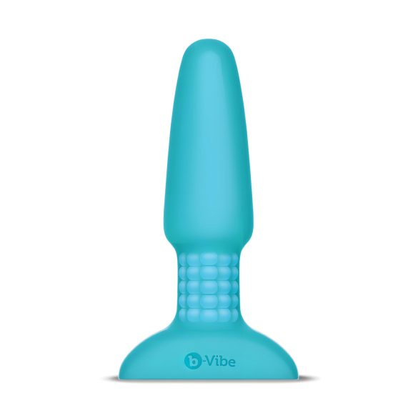 b-Vibe - vibrador anal com esferas rotativas recarregável - azul turquesa