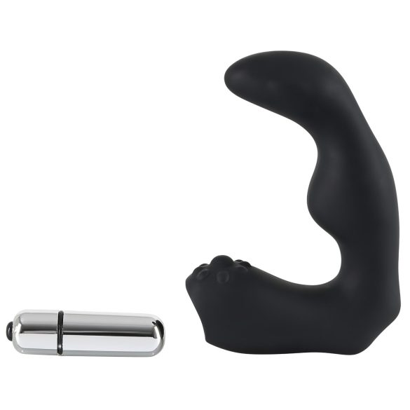 Rebel - vibrador prostático curvado - silicone preto