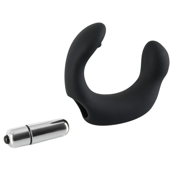 Rebel - vibrador próstata curvo - silicone preto