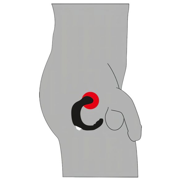 Rebel - vibrador próstata curvo - silicone preto