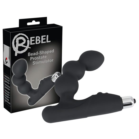Rebel - vibrador próstata com esferas - silicone preto