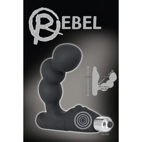 Rebel - vibrador próstata com esferas - silicone preto