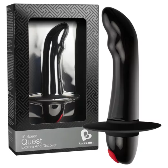 Quest - vibrador próstata iniciante 10 modos de vibração - silicone preto