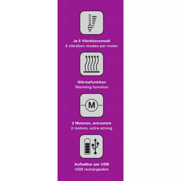 Javida - vibrador clitóris com aquecimento - silicone rosa