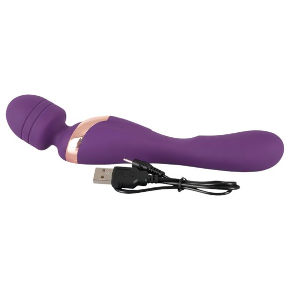 Javida Double - vibrador massageador dupla estimulação - silicone roxo