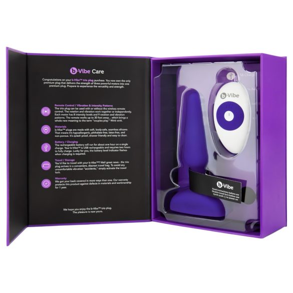 b-Vibe trio - Vibrador anal 3 motores (roxo)