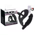 Black Velvets - vibrador anal com anel peniano e escrotal - silicone preto