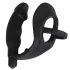 Black Velvets - vibrador anal com anel peniano e escrotal - silicone preto