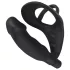 Black Velvets - vibrador anal com anel peniano e escrotal - silicone preto