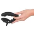 Black Velvets - vibrador anal com anel peniano e escrotal - silicone preto