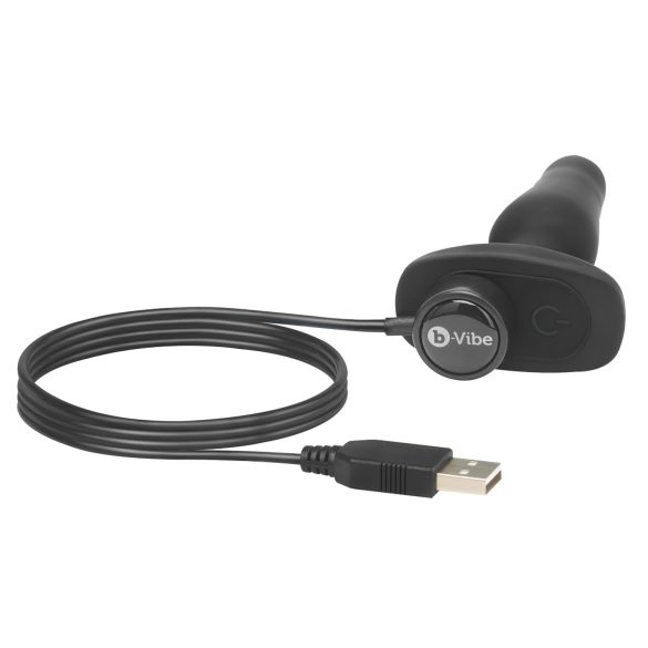 b-Vibe Novice - vibrador anal para iniciantes - silicone preto