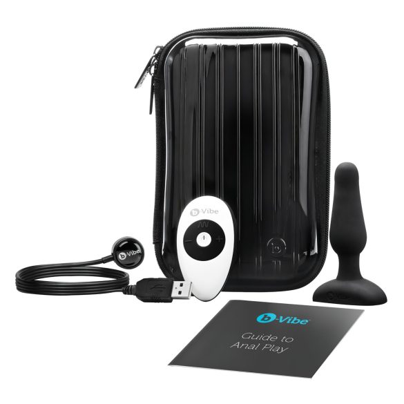 b-Vibe Novice - vibrador anal para iniciantes - silicone preto