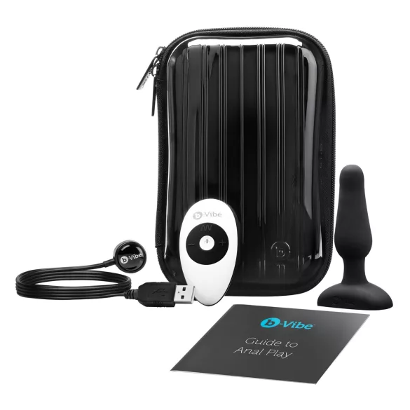b-Vibe Novice - vibrador anal para iniciantes - silicone preto