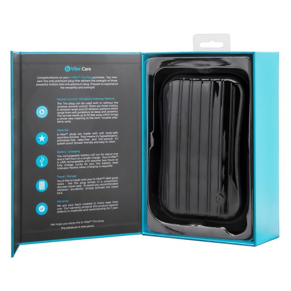 b-Vibe Novice - vibrador anal para iniciantes - silicone preto