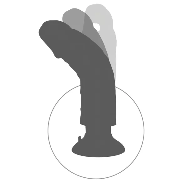 King Cock - vibrador com ventosa - 18 cm - cor natural