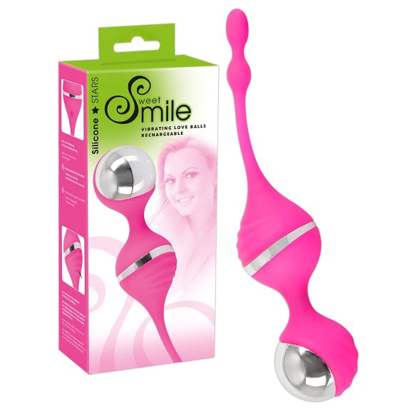 SMILE - bola vaginal vibratória - silicone rosa