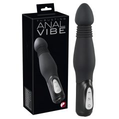   You2Toys - vibrador anal com movimento empurrador - silicone preto