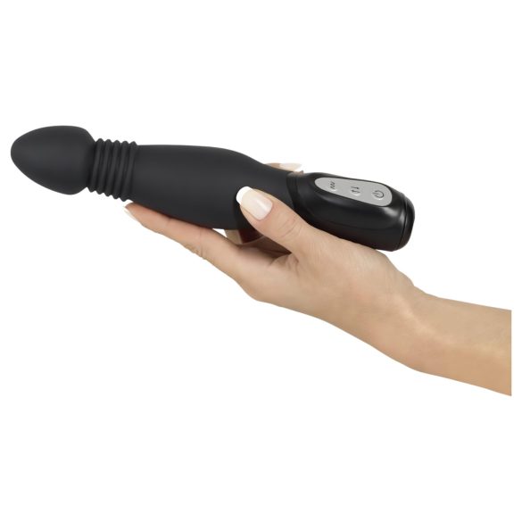 You2Toys - vibrador anal com movimento empurrador - silicone preto