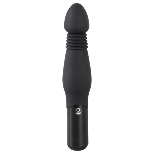 You2Toys - vibrador anal com movimento empurrador - silicone preto