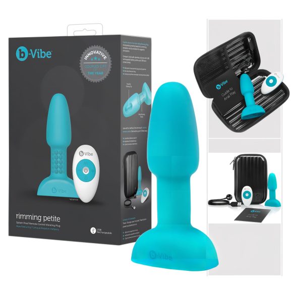 b-Vibe - vibrador anal com esferas rotativas - silicone turquesa