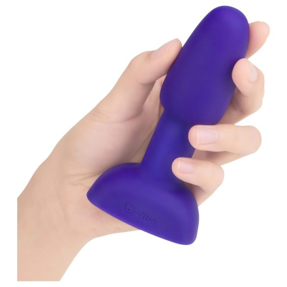 b-Vibe Rimming - vibrador anal com contas giratórias (roxo)