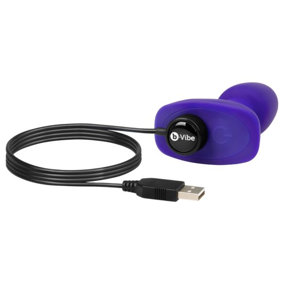 b-Vibe Rimming - vibrador anal com contas giratórias (roxo)