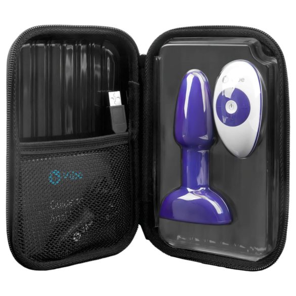 b-Vibe Rimming - vibrador anal com contas giratórias (roxo)
