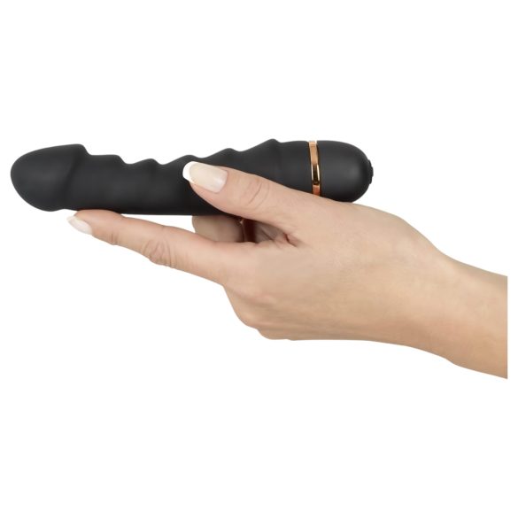 You2Toys - vibrador flexível com relevo - silicone preto