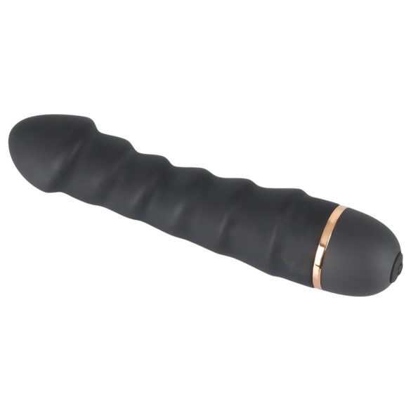 You2Toys - vibrador flexível com relevo - silicone preto
