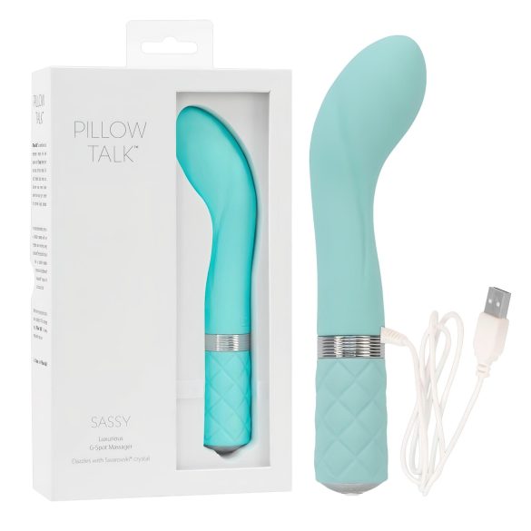Pillow Talk Sassy - vibrador ponto G recarregável - silicone turquesa