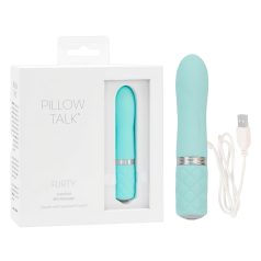   Pillow Talk Flirty - vibrador bullet recarregável - turquesa