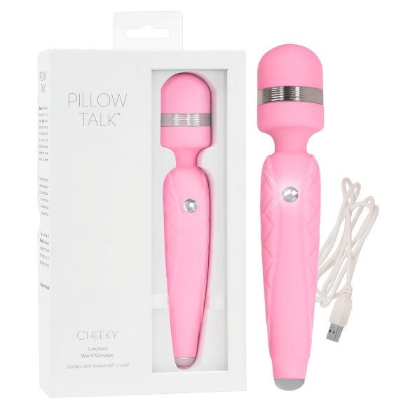 Pillow Talk Cheeky Wand - vibrador massageador recarregável (rosa)