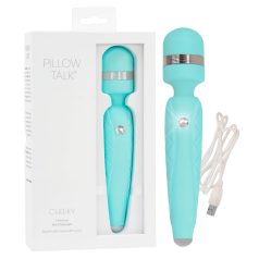   Pillow Talk Cheeky Wand - massageador vibrador recarregável - silicone turquesa