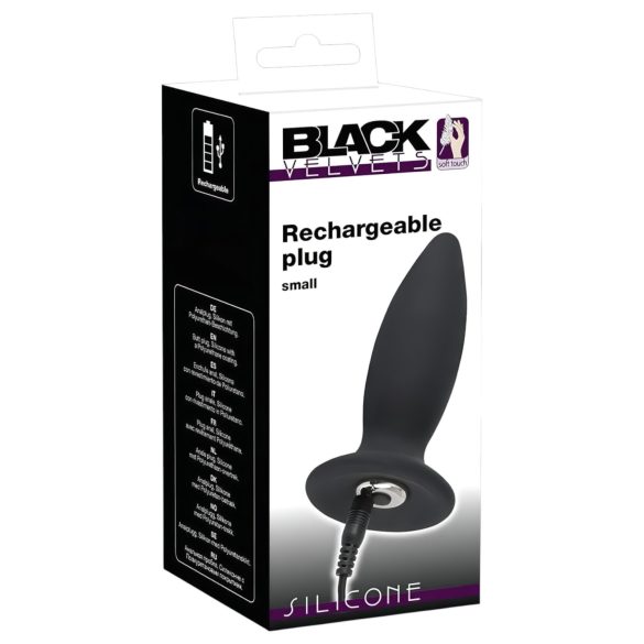 Black Velvets - vibrador anal iniciante recarregável - pequeno preto