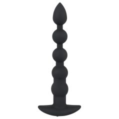   Black Velvets - vibrador anal recarregável com 5 esferas - silicone preto