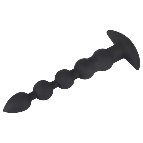 Black Velvets - vibrador anal recarregável com 5 esferas - silicone preto