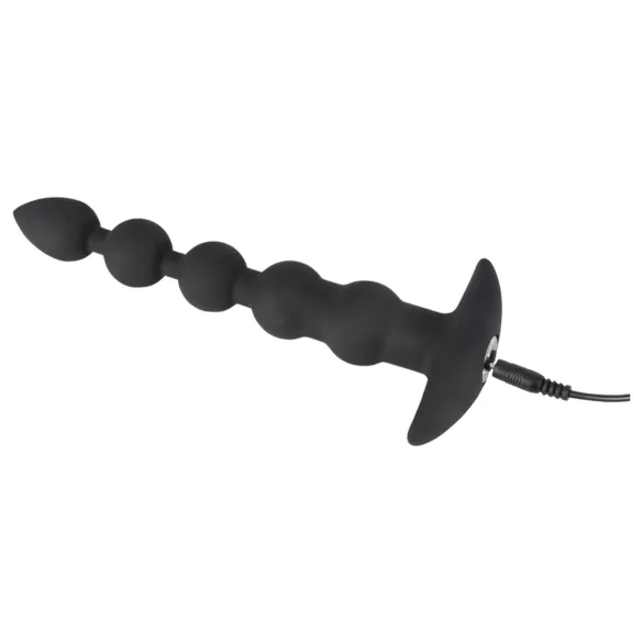 Black Velvets - vibrador anal recarregável com 5 esferas - silicone preto
