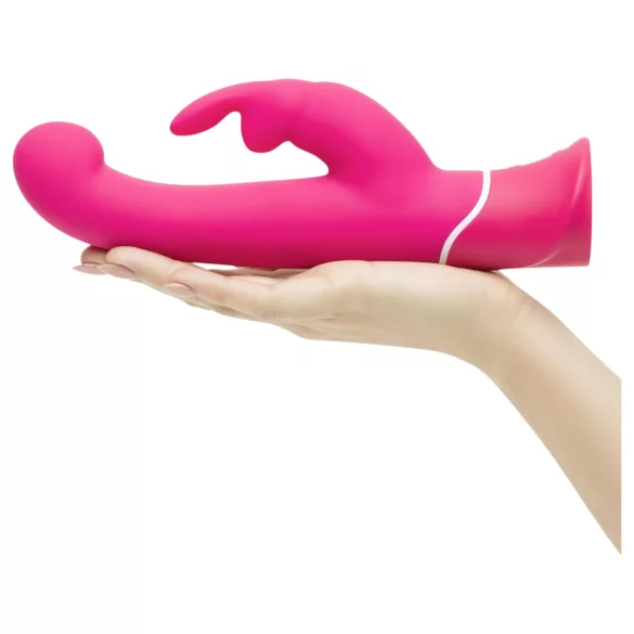 Happyrabbit - vibrador ponto G com estimulador clitóris à prova d'água rosa