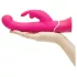 Happyrabbit - vibrador ponto G com estimulador clitóris à prova d'água rosa