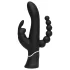 Happyrabbit - vibrador triplo recarregável clitóris e anal - silicone preto