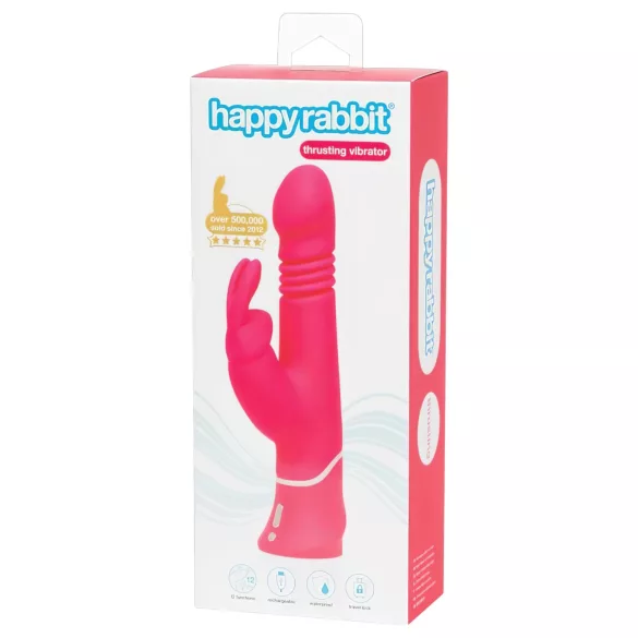 Happyrabbit - vibrador com movimento e estimulador de clitóris recarregável