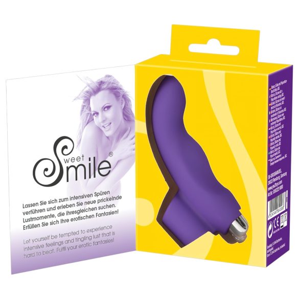 Smile - vibrador de dedo ondulado - silicone lilás