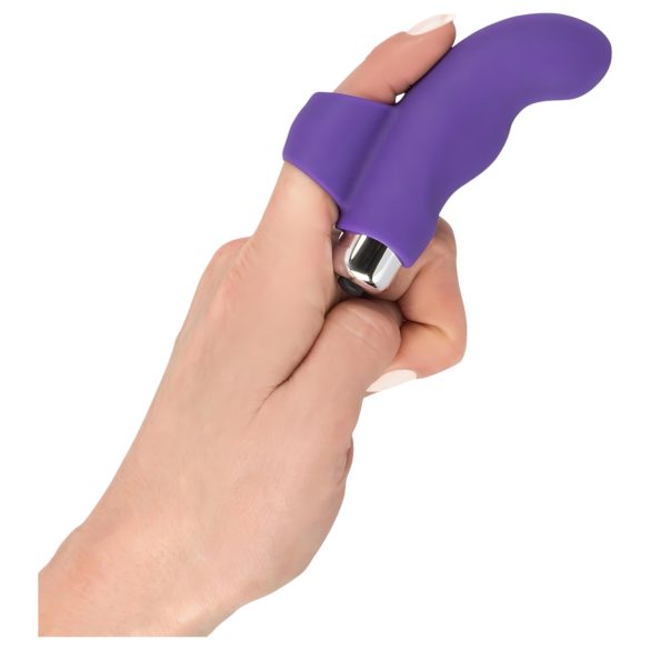Smile - vibrador de dedo ondulado - silicone lilás