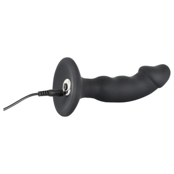 Black Velvets - vibrador anal com formato de pênis recarregável preto