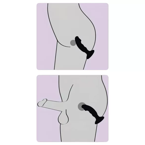 Black Velvets - vibrador anal com formato de pênis recarregável preto