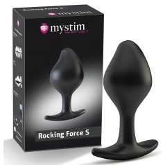   mystim Rocking Force S - plug anal elétrico pequeno - silicone preto