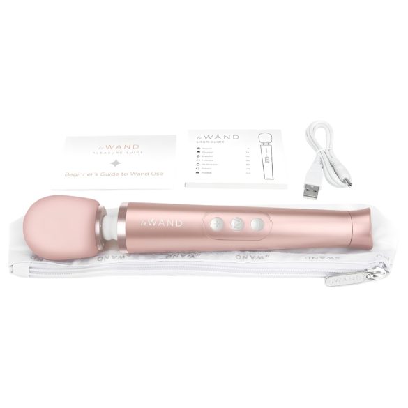 Le Wand Petite - vibrador massageador luxo - rosa dourado