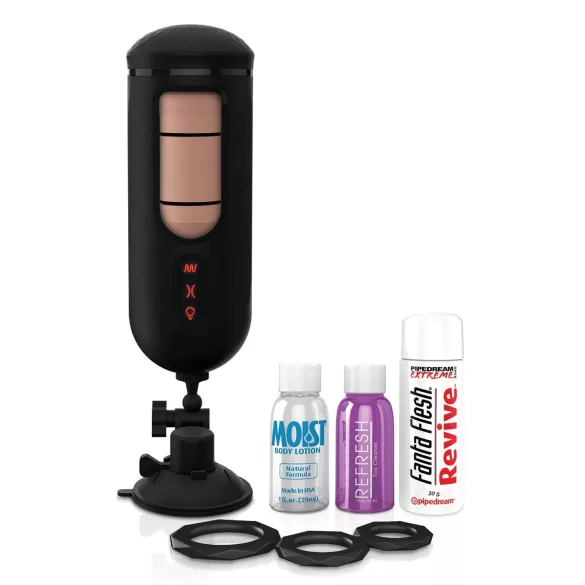PDX Elite Mega Milker - masturbador automático vibrador masculino - preto