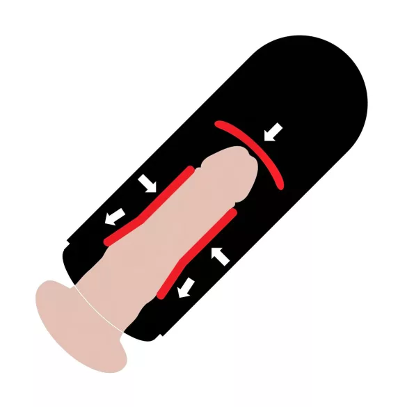 PDX Elite Mega Milker - masturbador automático vibrador masculino - preto